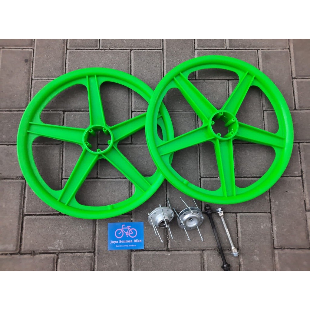 Velg Racing Bintang Sepeda Ukuran 20" PLASTIK FULL SET  Realpict