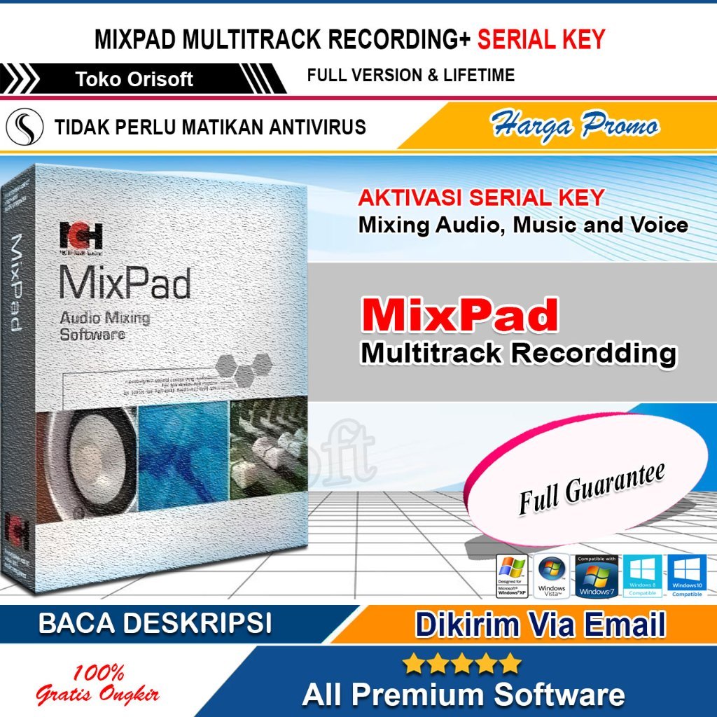 MixPad Audio Mixing Multitrack Terbaru Full Version Lifetime Software Recording