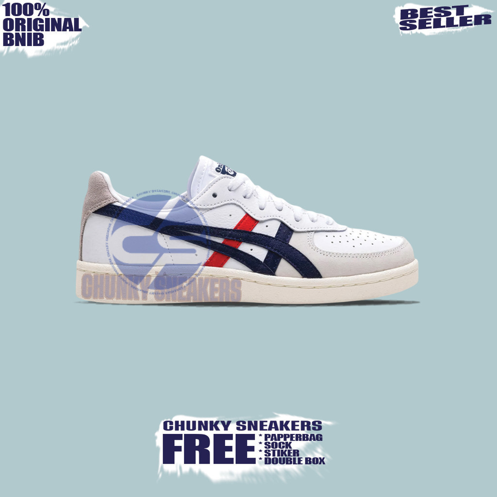 Sepatu Sneakers Onitsuka Tiger GSM White Blue Red 100% Original BNIB Unisex