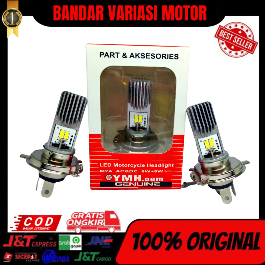 Lampu Depan LED H4 LED MINI Utama Motor Bebek Matic Scoopy VIXION BYSON CB TIGER VORSON dan lain-lai