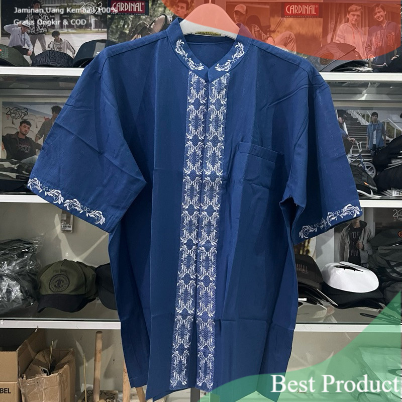 OBRAL Baju Koko Nur Iman Lengan Pendek / Kemeja Koko Murah- pakaian pria lainnya