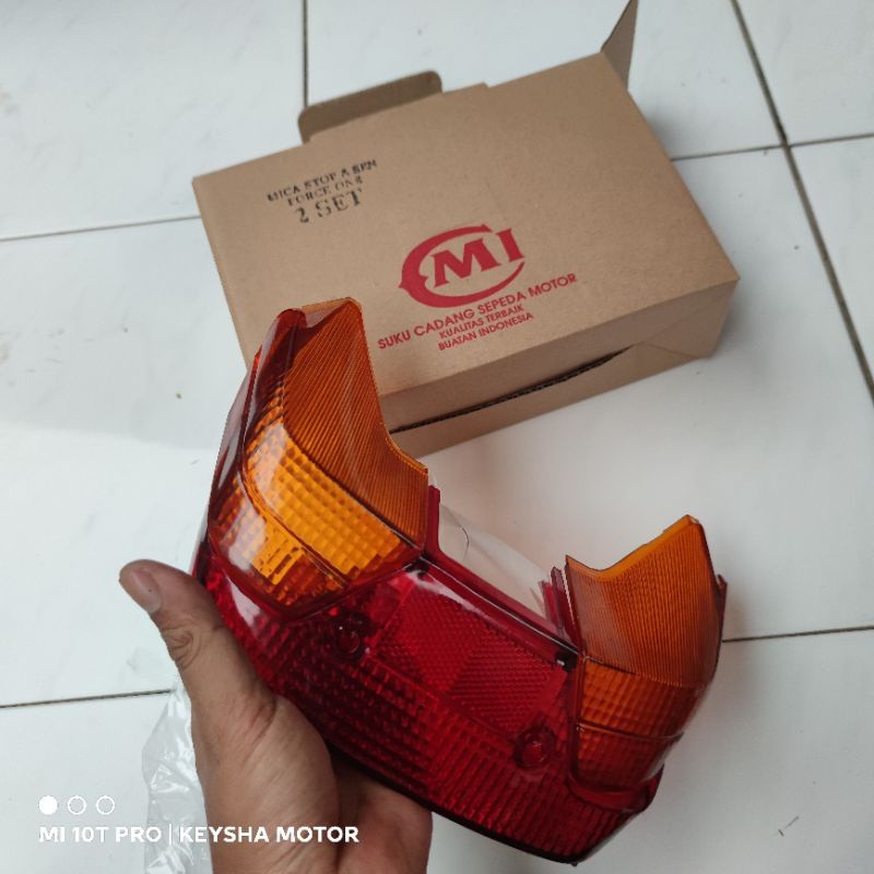 Mica kaca lampu stop stoplamp force 1 crypton set mica sen depan force 1