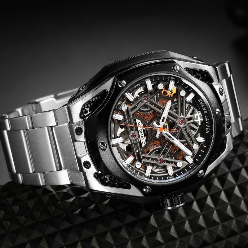 BUY 1 GET 1..JAM TANGAN PRIA EVANS JAYDEN ORIGINAL AUTOMATIC 9622 RT