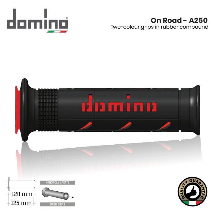 Handgrip Domino Universal Original Italy Soft - Hitam Merah