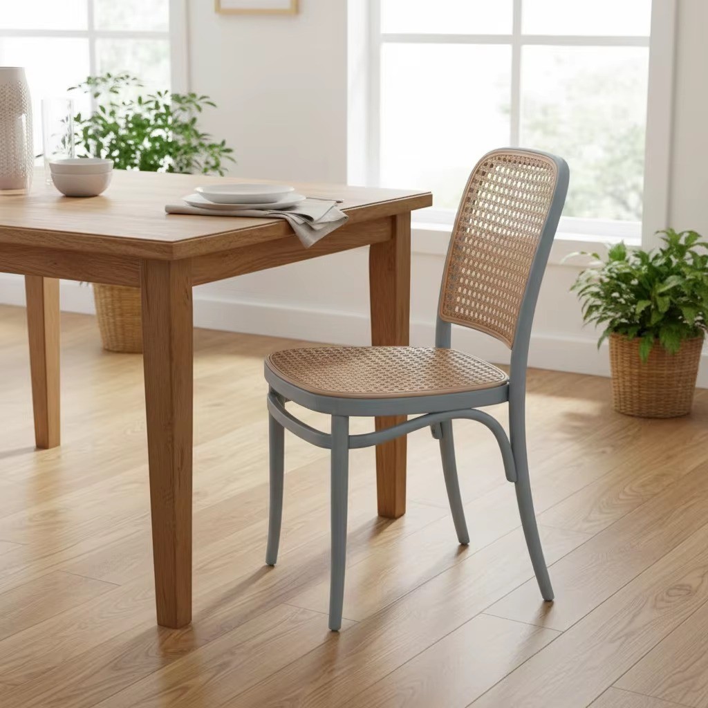 Kursi Makan Marion Rotan Sintetis Minimalis Modern | Kursi Cafe Scandinavian | Kursi Ruang Tamu Koko