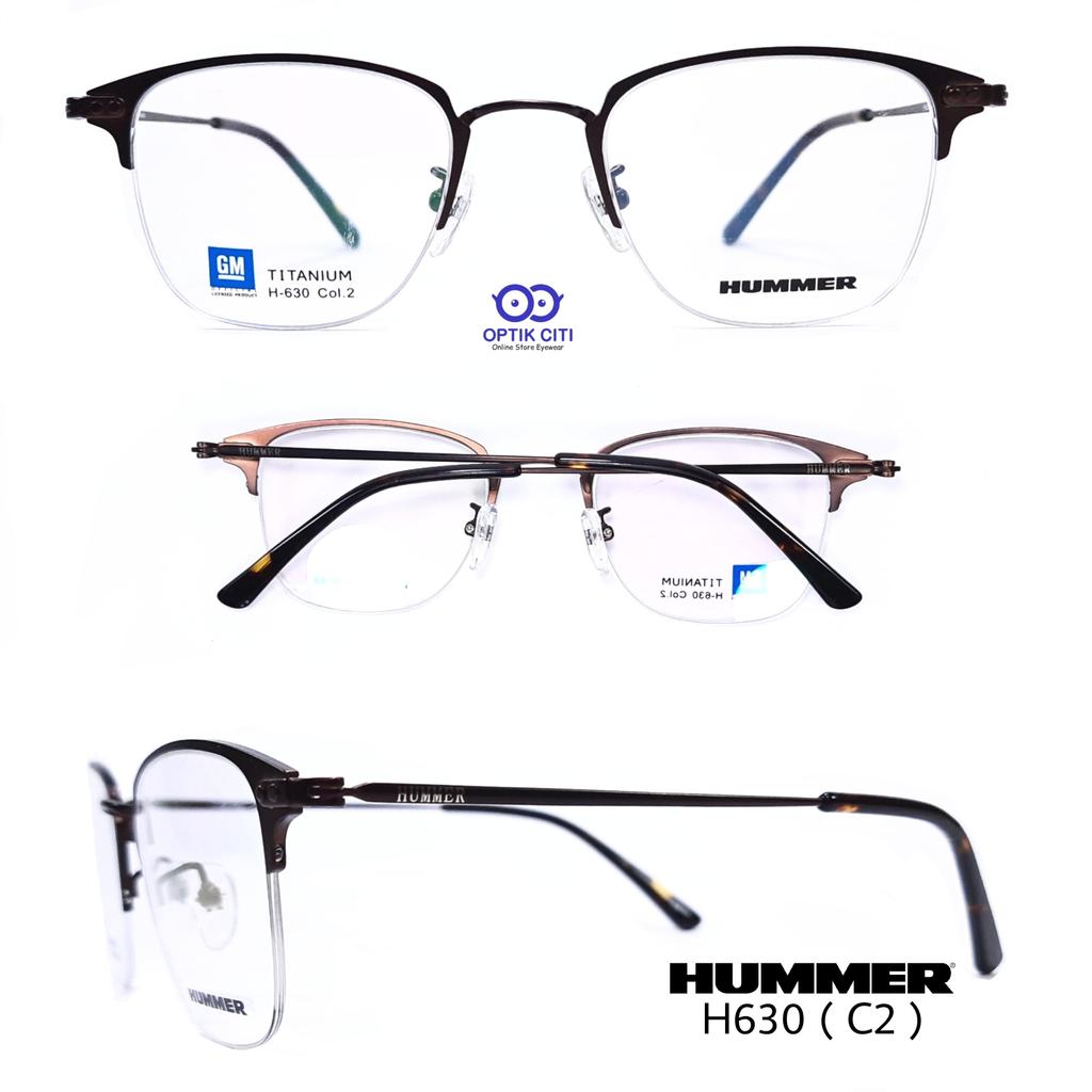 Frame Kacamata Pria Hummer 630 Pure Titanium Original
