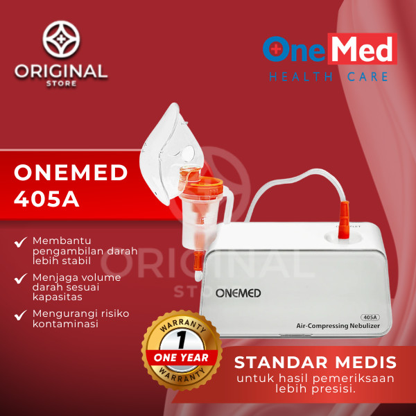 Onemed 405A Alat Uap Inhaler Compressor Nebulizer Medis Terapi Pernapasan Portable