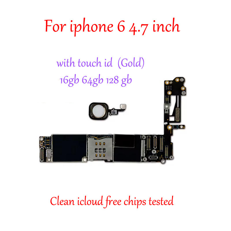 original for iphone 6 4.7in Motherboard withr /no Tou ID,100% Working With IOS system & full ips log