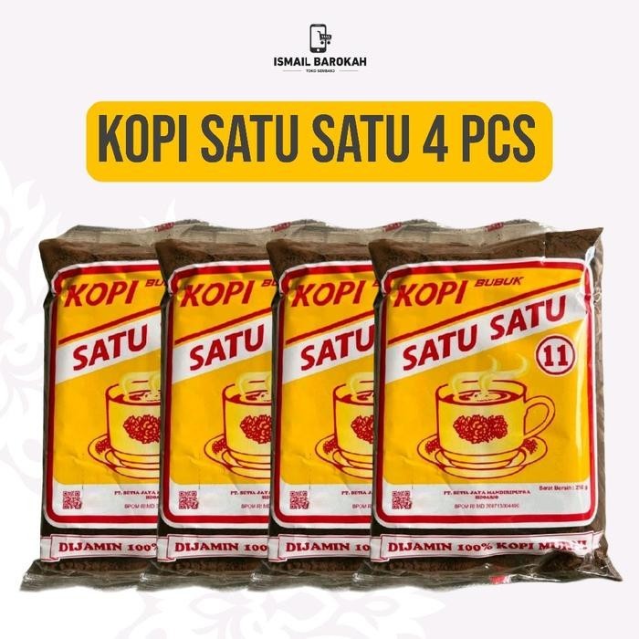 1 KG ( 4 Pcs ) Kopi Bubuk Satu Satu Ukuran 250 gr Dijamin 100% Kopi Murni Coffee