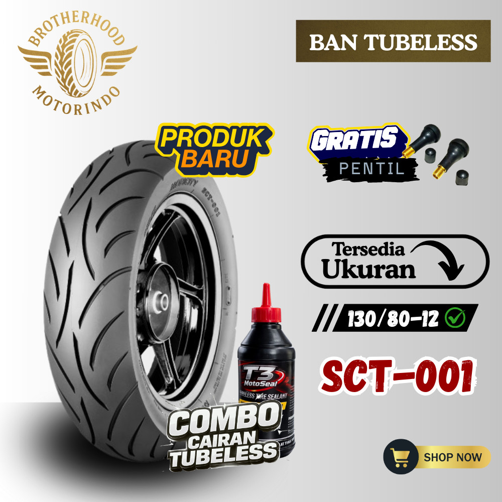 BAN IRC SCT001 TUBELESS (130/80-12 / 130 80 12) BAN IRC / BAN RING 12 / BAN TUBLES RING 12 / BAN MOT
