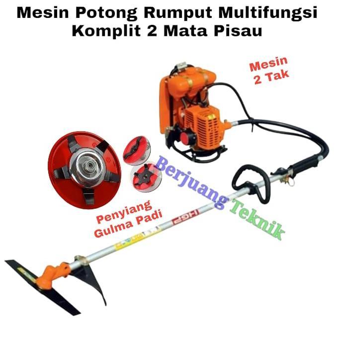 Mesin Potong Rumput Multiguna 2 Tak NISHIKAWA dan Penyiang Gulma Sawah