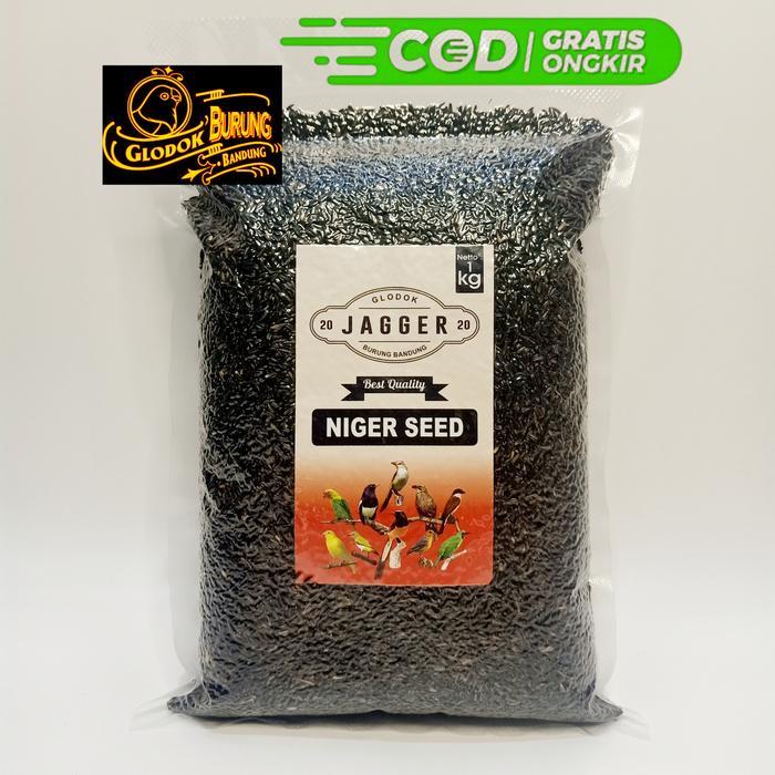 (Abadi Online Store) NIGER SEED 1 KG MAKANAN BURUNG CANARI DLL