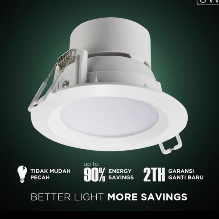 Downlight led 6watt NVC 3000k / 6500k - Putih