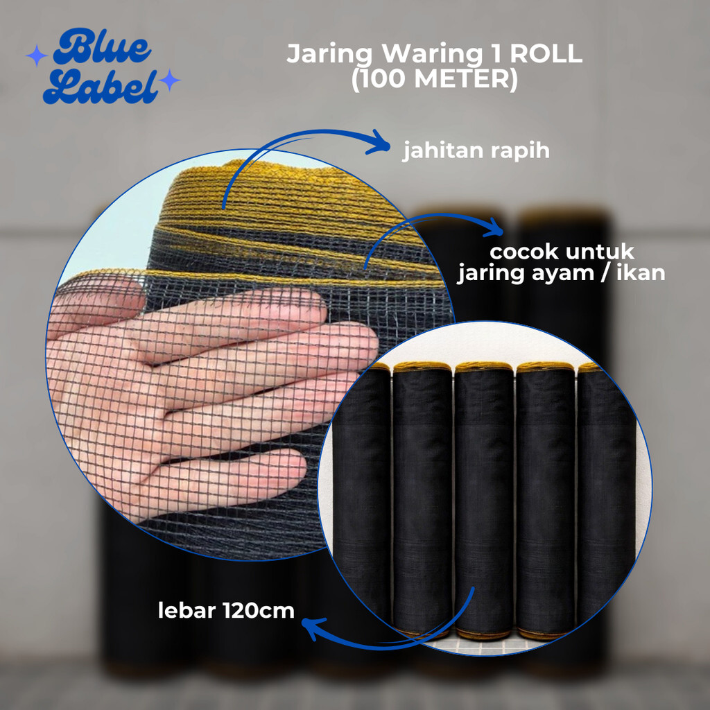 Jaring Waring Pagar Ayam (1 ROLL = 100 meter) Lebar 120cm / Jaring Pagar Ayam 100 m