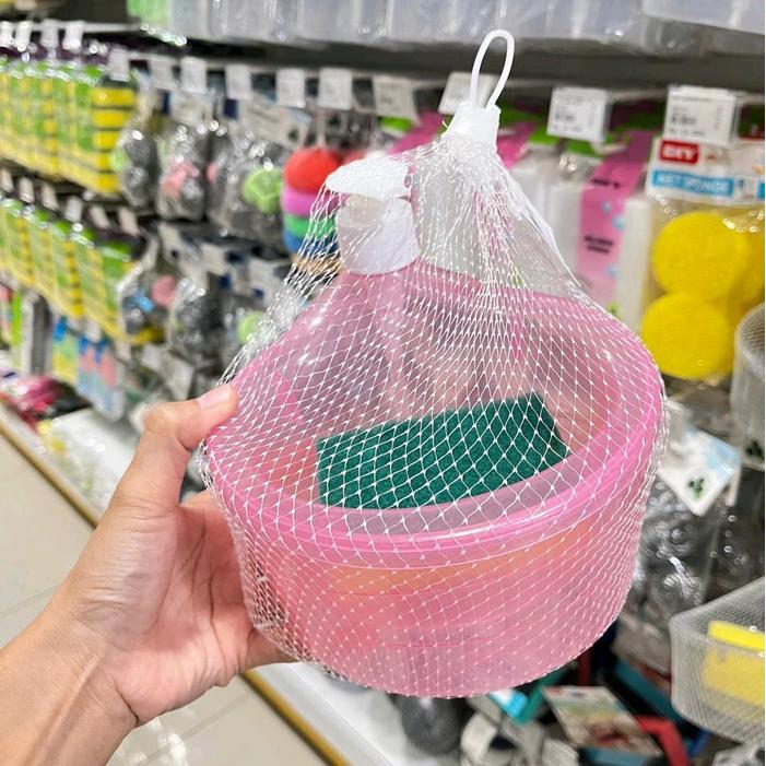 PUMP SABUN CUCI PIRING FREE SPONS/TEMPAT SABUN CUCI PIRING VIRAL/DISPENSER SABUN CUCI PIRING - pink