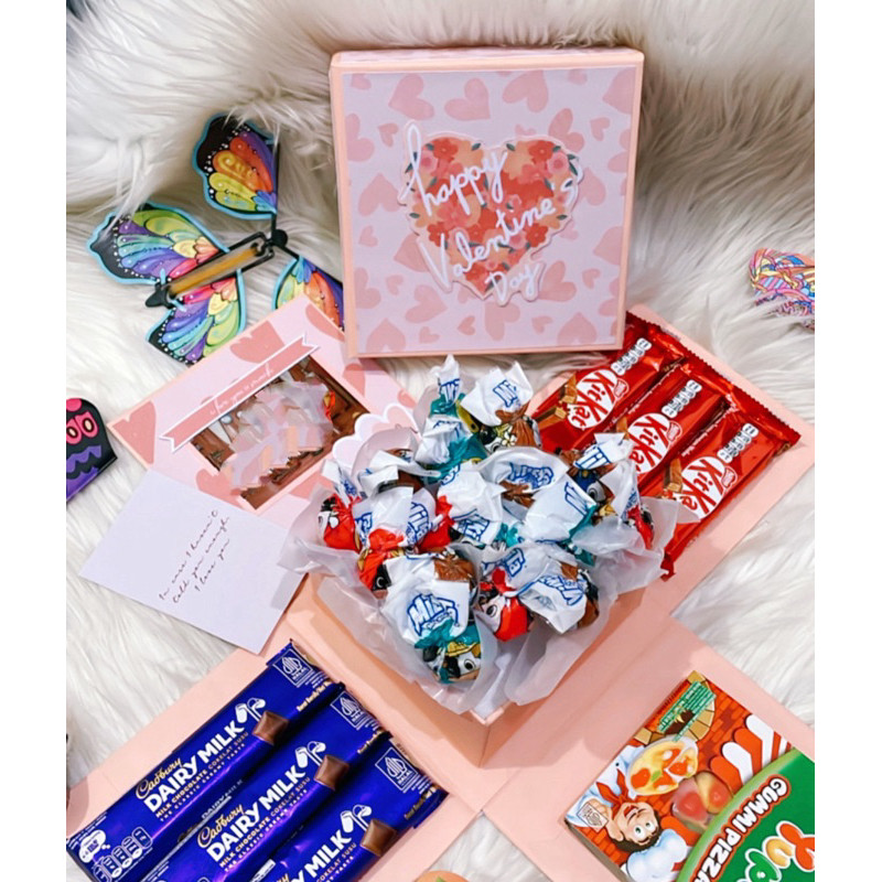 nwe - NEW PRODUCT BUTTERFLY SNACK BOX / Explosion Exploding box hampers lebaran PREMIUM / Custom tem