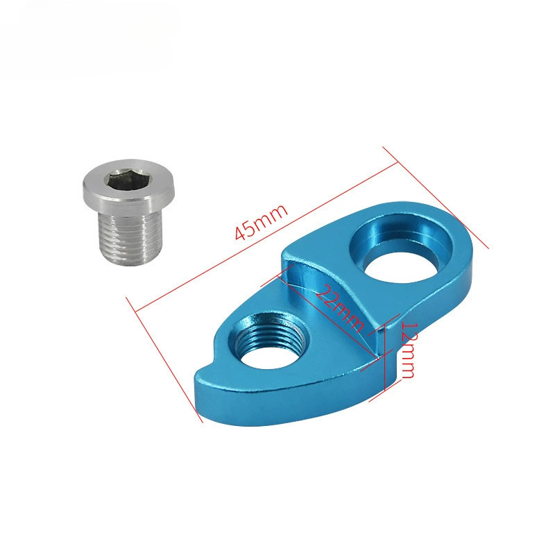 1 buah Ekstensi Hanger Derailleur Belakang Sepeda, Extender Aluminium untuk Sepeda Jalan Raya, MTB, 