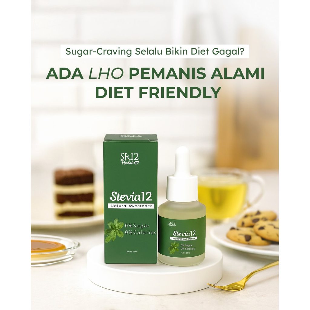 Stevia Tetes SR12 -  Stevia Tetes Original - Stevia Cair - Pengganti Gula Untuk Diet - BPOM