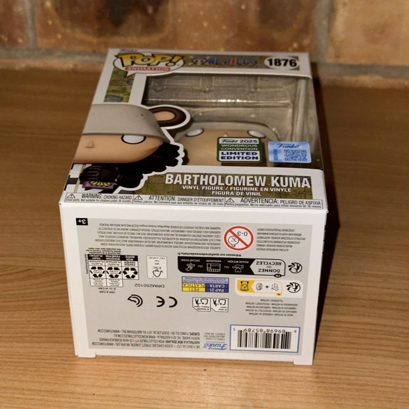 Funko Pop Bartholomew Kuma #1876 Figure One Piece Official Genuine Collectible Vinyl Model Toy Limit