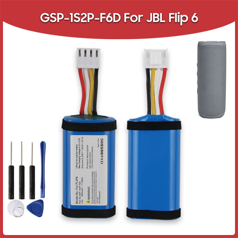 Replacement Battery GSP-1S2P-F6D For JBL Flip 6 Flip6 4800mAh Bluetooth Outdoor Speaker Batteries
