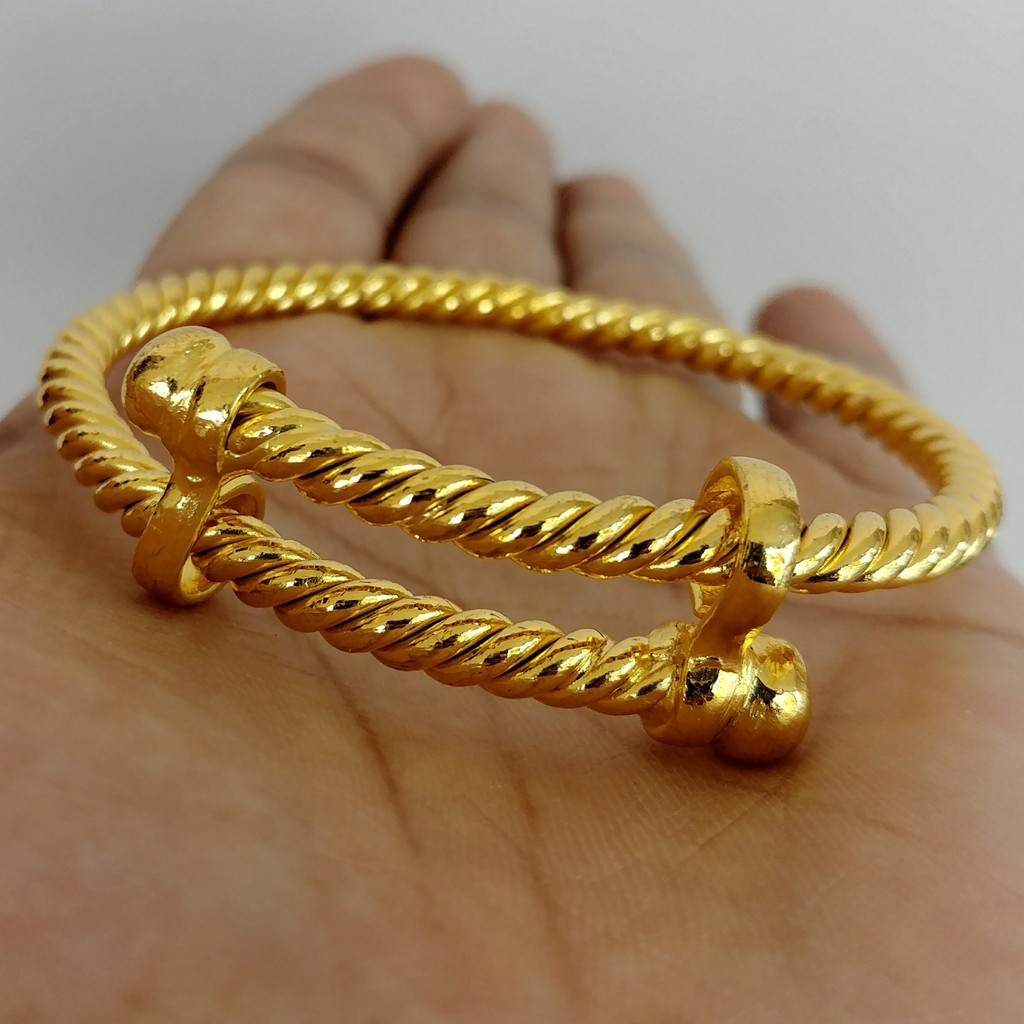 Gelang Lilit Tinju Lapis Emas 24k