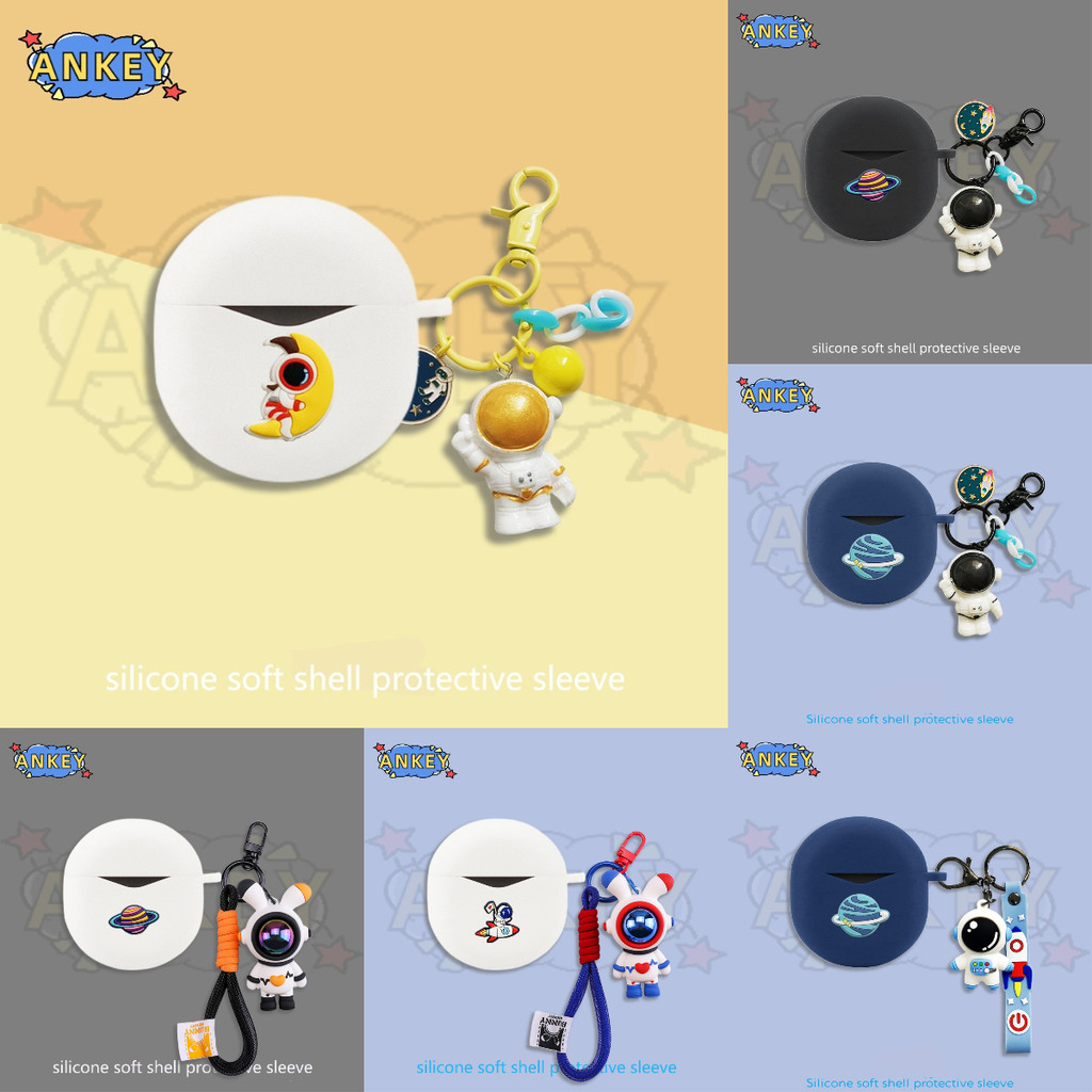 for SoundPEATS Air 4 Lite/ Air 3 Deluxe / Air 3 Pro Earphone Silicone Case Astronaut Earbuds Protect