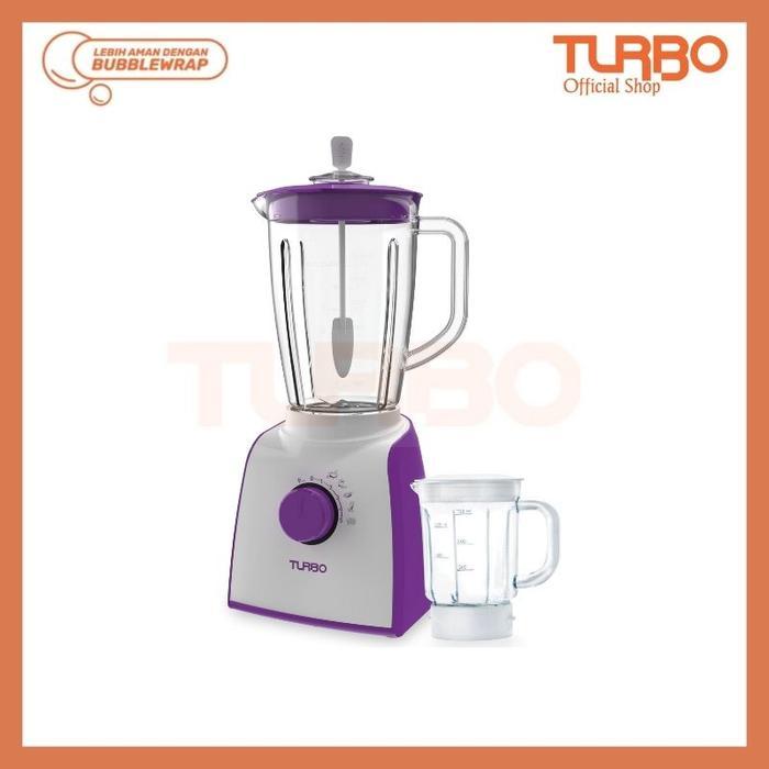 Turbo Blender Plastik Plus Mini Glass Jar/Penggiling Bumbu Basah EHM8080 - 4 Varian Warna Original -