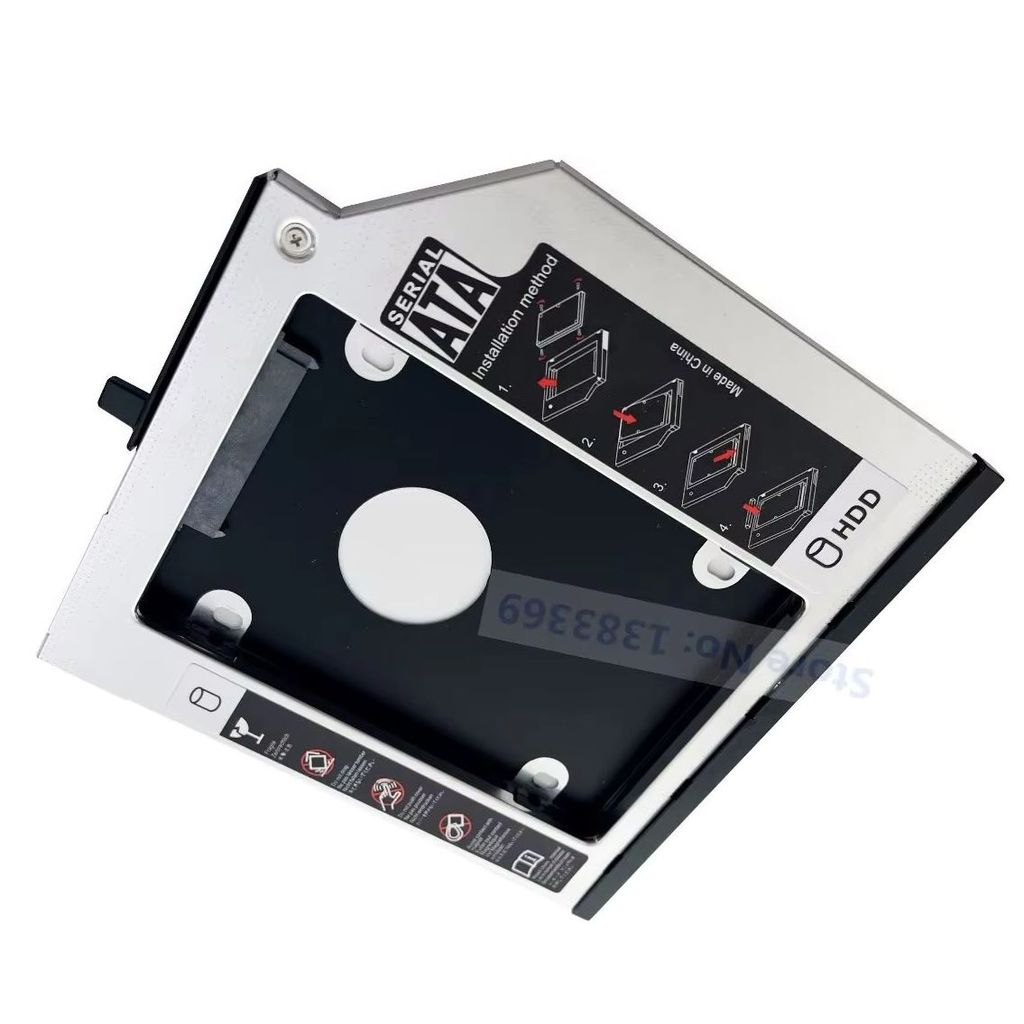 With Bezel 2nd HDD SSD Hard Drive Optical bay Caddy Frame Bracket for Lenovo ThinkPad T500 W500 x200