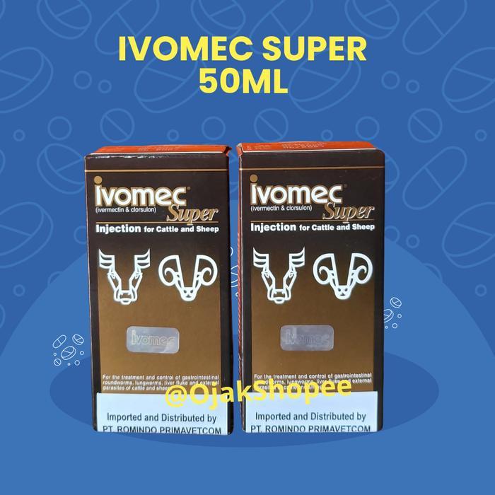 IVOMEC SUPER 50 ML ORIGINAL ROMINDO Efektif Basmi Kutu & Ektoparasit Hewan dengan Ivermectin 1% & Cl
