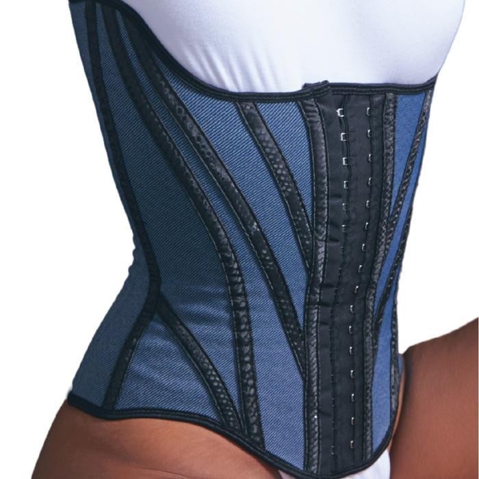 Best Seller YUYUADDICT - Roux Denim Korset Denim Premium 17 Tulang (With/Without Strap) - No Strap, 