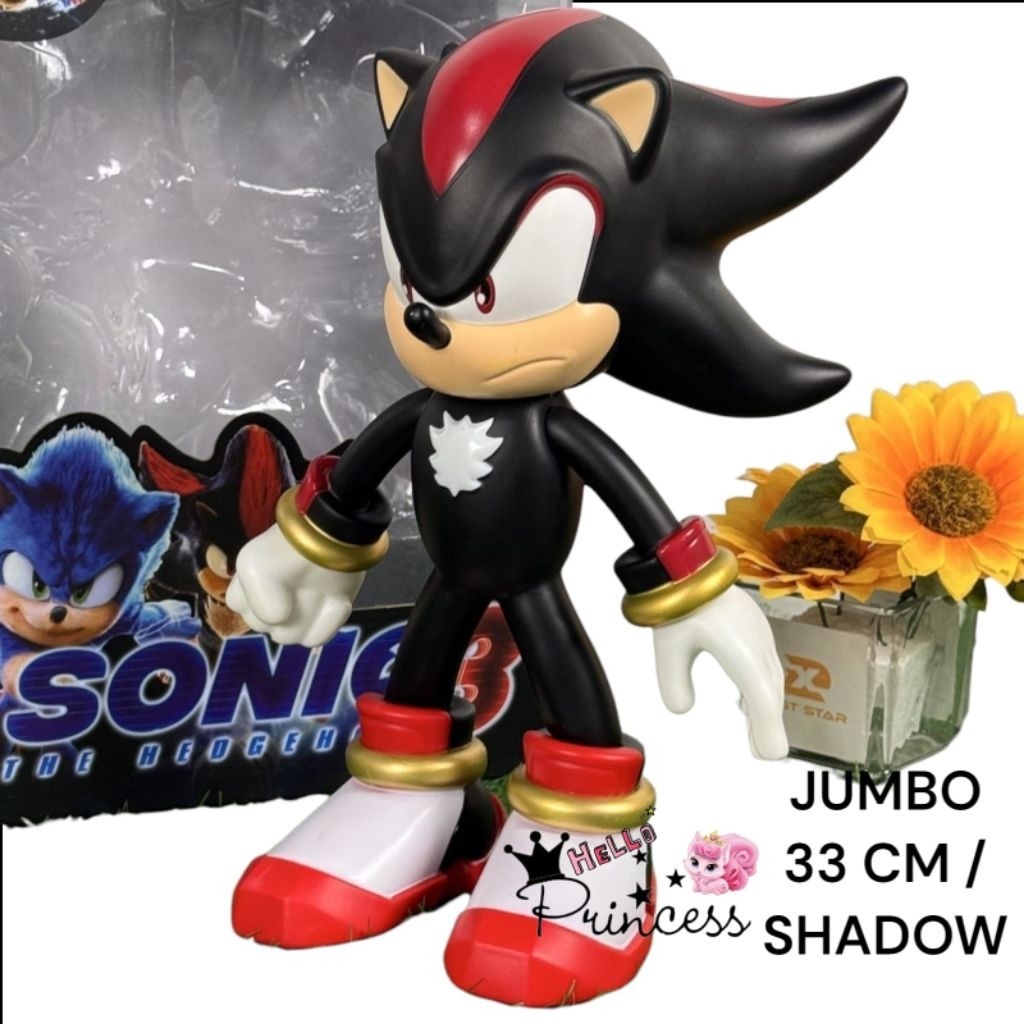 Action Figure Sonic The Hedgehog / Shadow The Hedgehog Jumbo Besar Tinggi 33cm Collectible