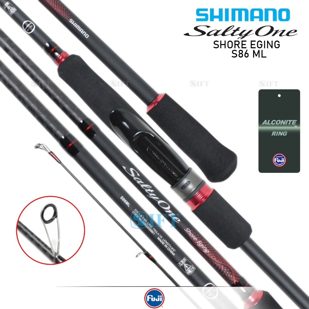 Joran SHIMANO SALTY ONE SHORE TIP EGING 190 240 | Fuji Guides + Seat | Cumi Muara Sungai Pantai Laut