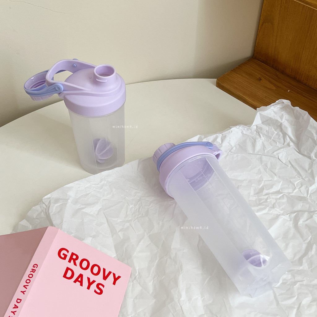 LEIA AIKO Tumblr 500ml Tumbler Gelas Takar Botol Air Minuman Plastik Tebal Aesthetic