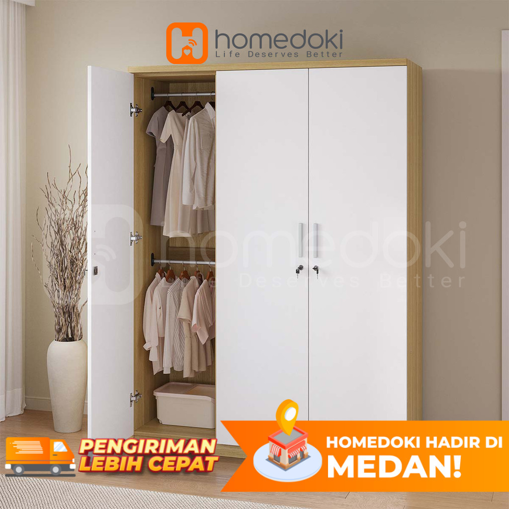Homedoki Lemari Pakaian /Lemari Baju/Lemari Pakaian/Lemari Baju /Lemari Pakaian Estetik/Lemari Baju 