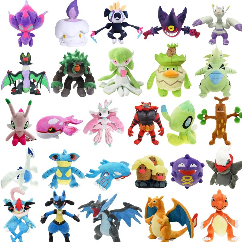 Anime Pokemon Plush Toy Rayquaza Gardevoir Tyranitar Noivern Kyogre Mienshao Lurantis Charizard Graf