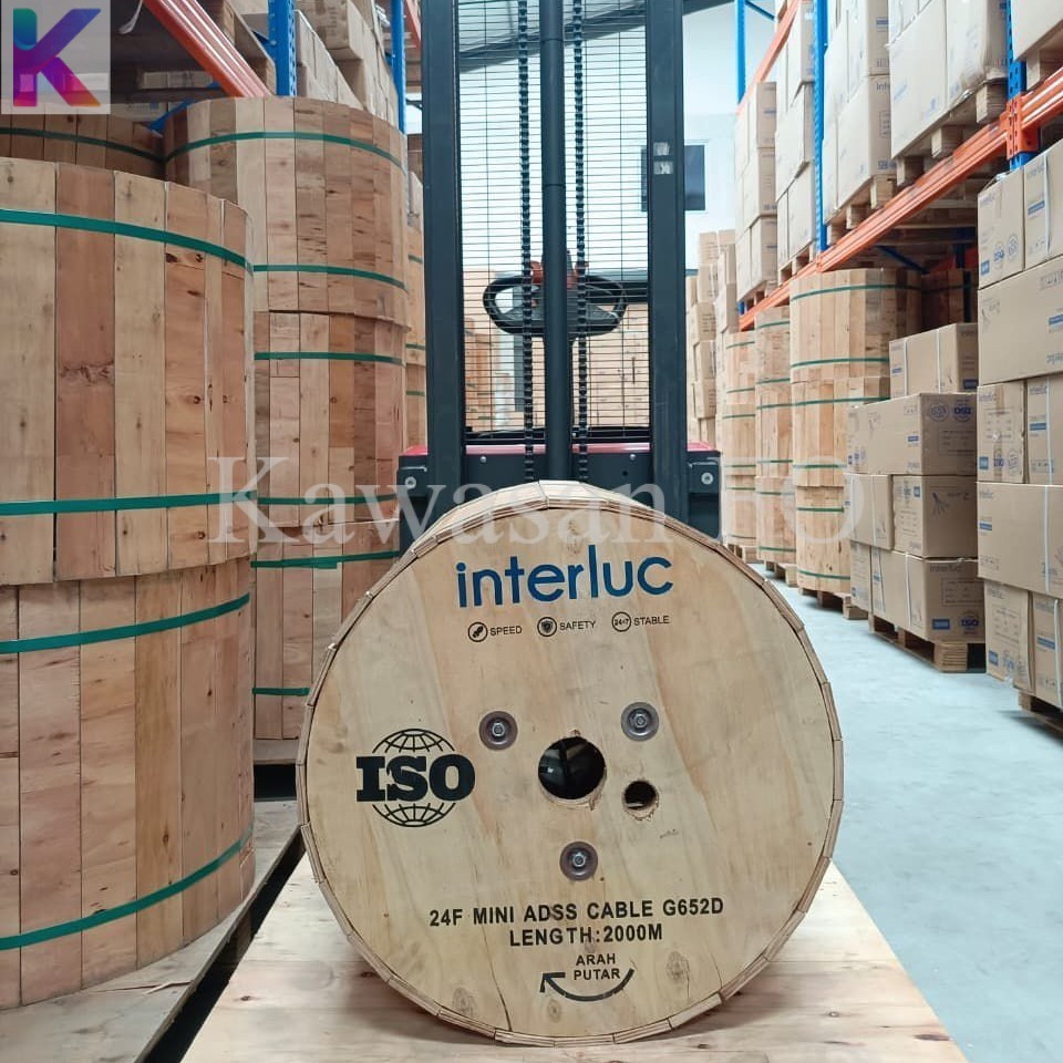 Mini ADSS 24 Core / Kabel 24 Core Mini ADSS FTTH - Kabel Adss Mini 24C Span 100 G652D INTERLUC