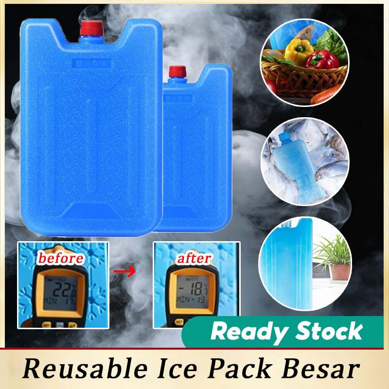 Ice Pack Besar Jumbo Blue Ice Cooler Styrofoam Box Reusable Ice Gel Ice Pack