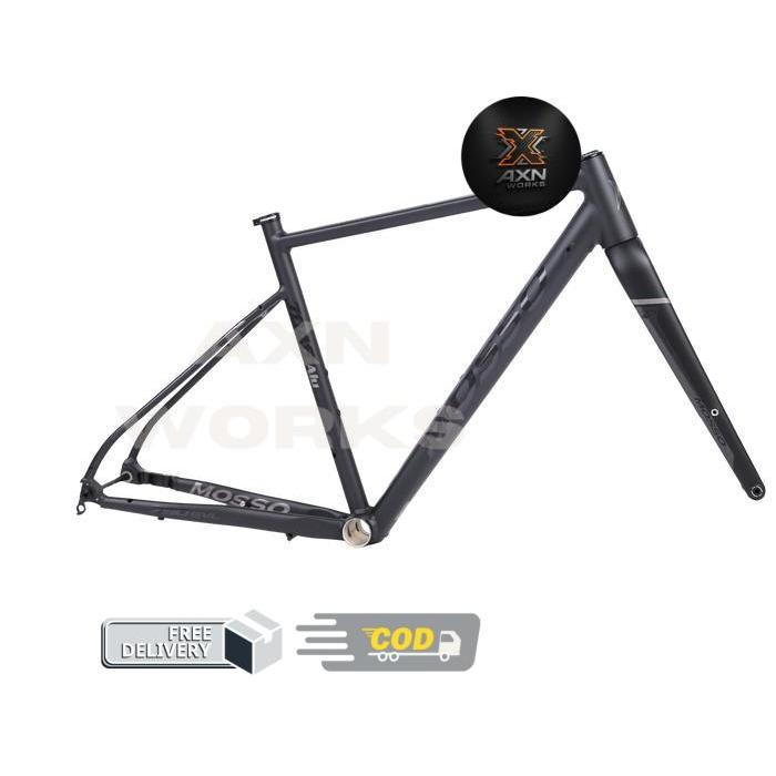 Mosso 790GVL Frame Set Sepeda Gravel [700C] Alloy - Ore Grey, 500 -AXN