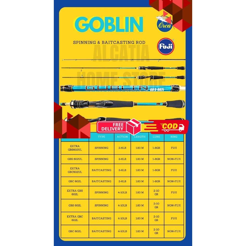 Joran Orca Goblin Baitcasting/Spinning Fuji - 602UL, BC Extra -alca