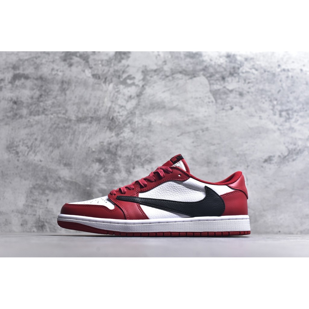 N1K3 A1R TRAV1S SC0TT AJ1 Sepatu basket budaya dan kasual Barb low top