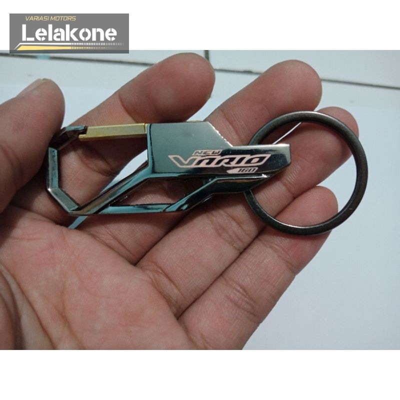 Aksesoris Vario 160 Gantungan Kunci Motor Logo Vario 160 Bahan Stainless