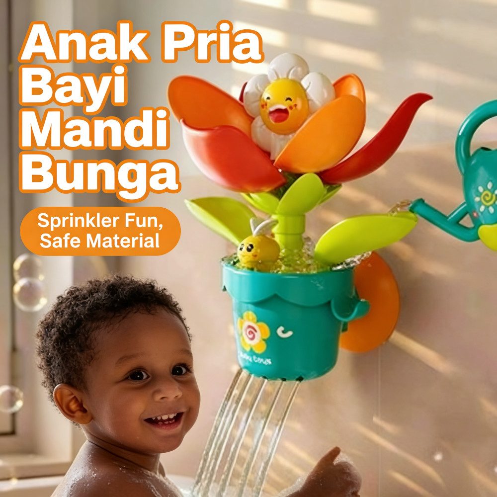 Bayi Pria Anak Mandi Bunga Mandi Mainan Air Sprinkler Penyiraman Bunga