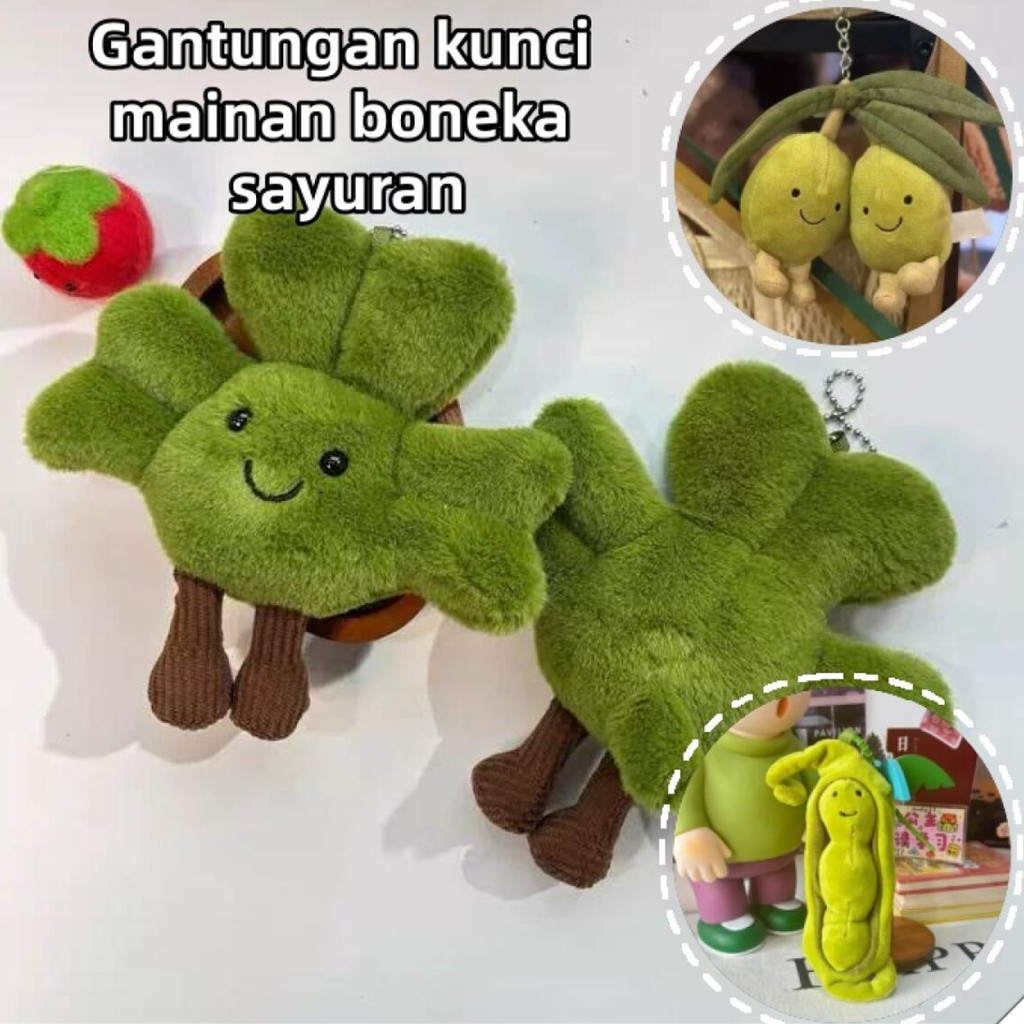Mainan Boneka Berbentuk Sayuran Dan Buah-Buahan Dekorasi Gantungan Tas Mainan Boneka Liontin Sayuran