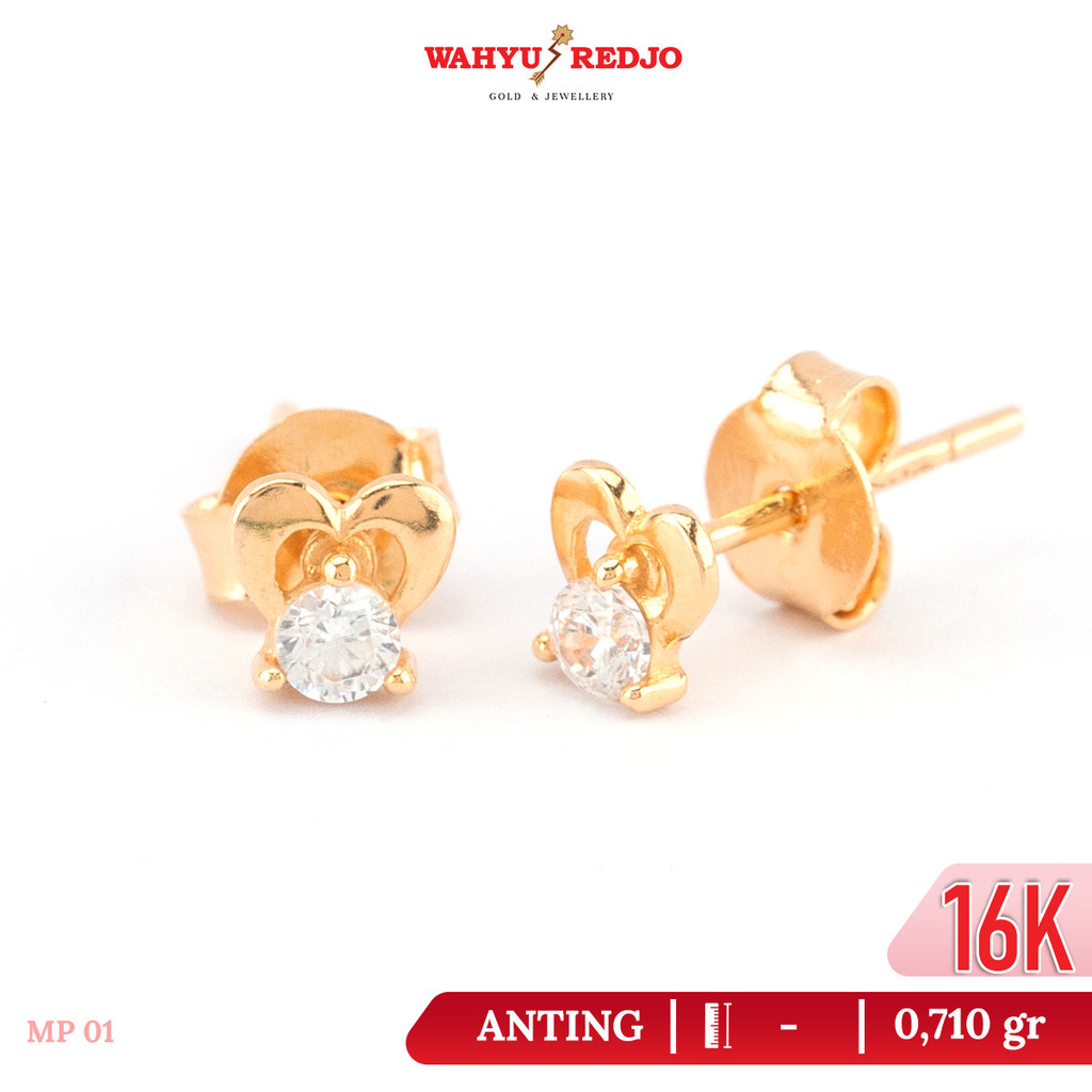Anting-Anting Emas Tusuk Mata Satu 16K Wahyu Redjo AN-16K-31344123 Non Pameran