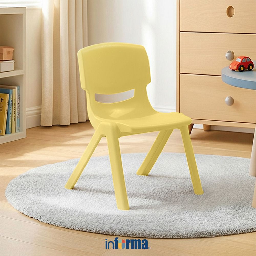 Informa Yaris Kursi Anak - Kuning Muda Tempat Duduk Anak Kids Chair Bangku Sandaran Bangku Plastik B