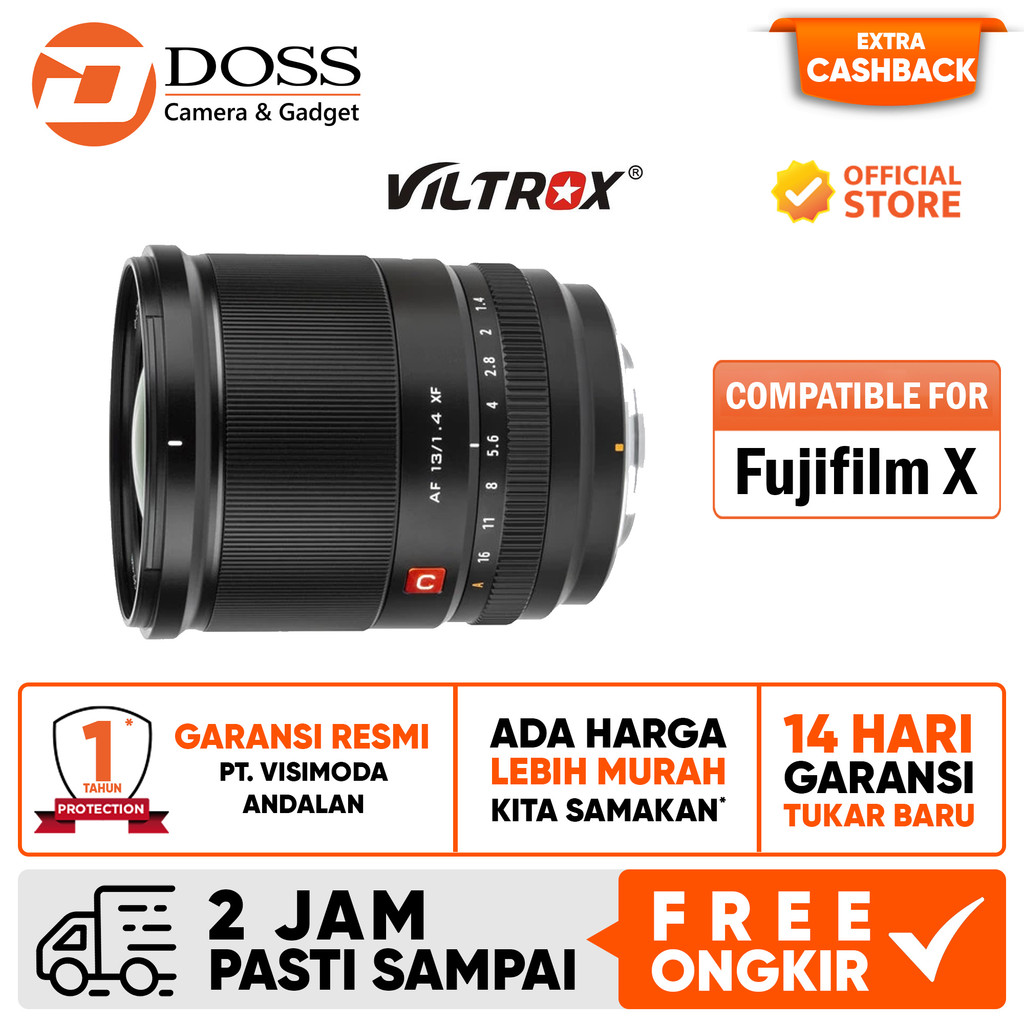 DOSS Makassar-Viltrox AF 13mm f1.4 XF STM Lens for Fujifilm X AF 13mm f/1.4-DOSS
