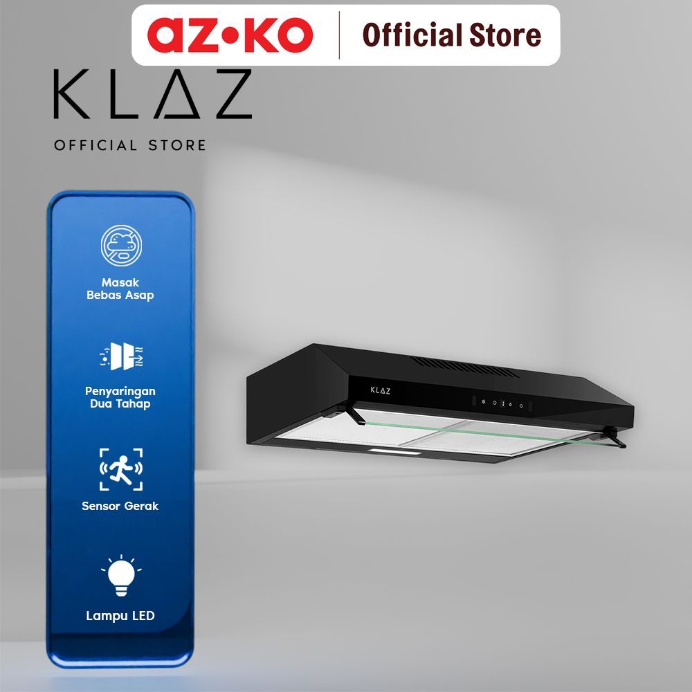 AZKO Klaz 60 cm Airevo Penghisap Asap Dapur Touch Motion - Hitam Cooker Hood Penghisap Asap Range Ho