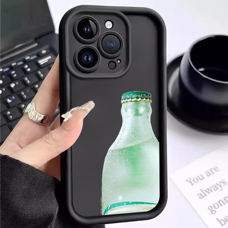 Pro Camera Softcase For Iphone Case 17 15 Max 12 Mini 13 14 16 Simple Botol Gelas Silicone Shoftcase