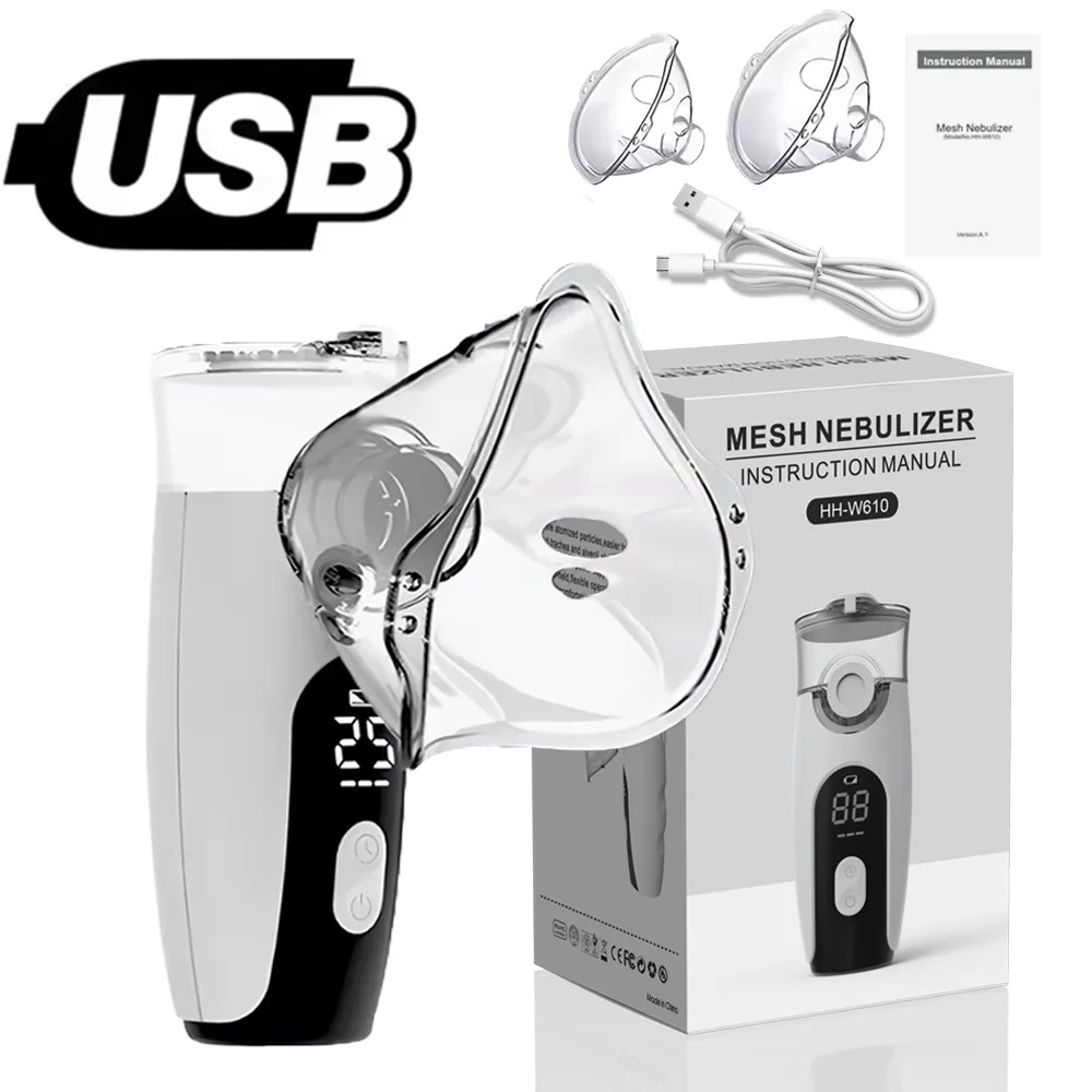 Nebulizer Terapi Uap Pernapasan Mesh Nebulizer Portable Inhaler Asma Dewasa Anak Masker Nebulizer Me