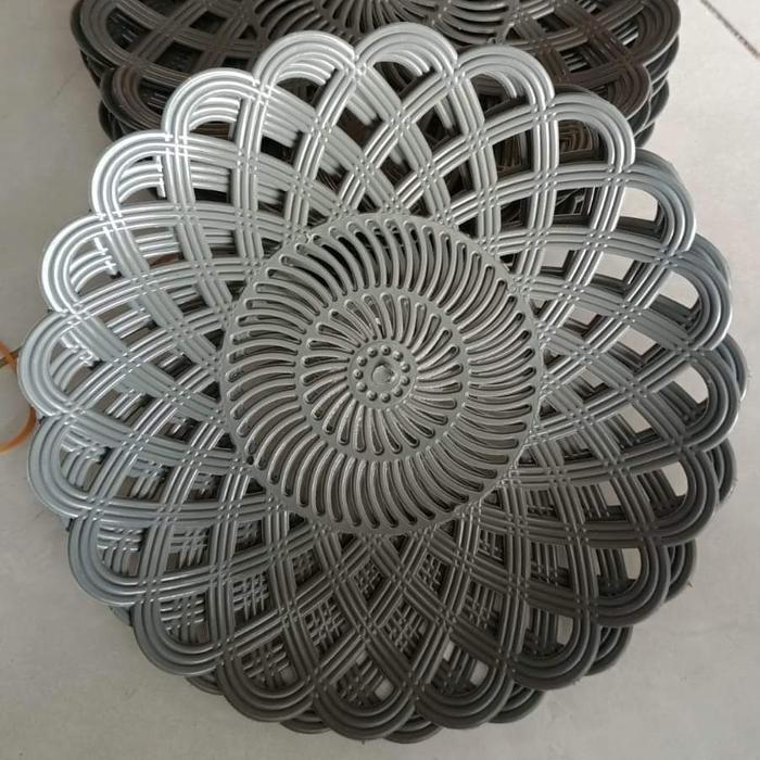 piring rotan plastik 1 lusin